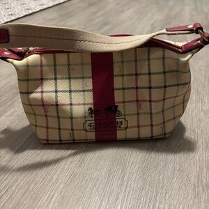 Small Heritage Stripe printed Coach handbag